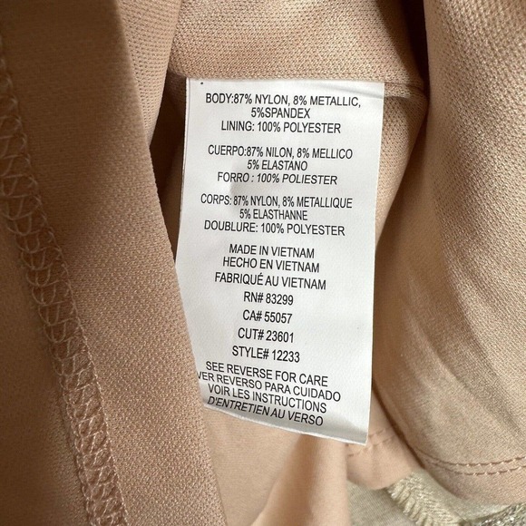 Jump Apparel Juniors Sparkle One Shoulder Ruched Mini Dress Womens Nude Small - Picture 5 of 6